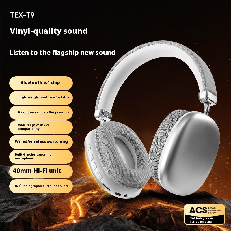 TEX-T9 Bluetooth Headset Wireless Headphone Head-mounted