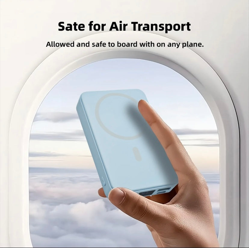 Power Bank Magnetic Portable Wireless FastCharger 10000mAh Type - C Cable LEDDisplay 22.5W PD Fast Charging LightingMag-Safe Battery Pack For IPhone