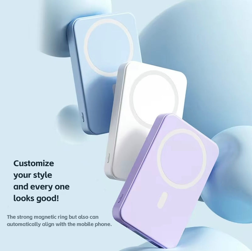 Power Bank Magnetic Portable Wireless FastCharger 10000mAh Type - C Cable LEDDisplay 22.5W PD Fast Charging LightingMag-Safe Battery Pack For IPhone