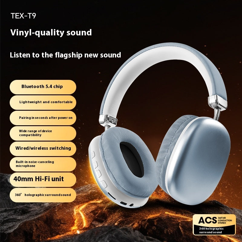 TEX-T9 Bluetooth Headset Wireless Headphone Head-mounted